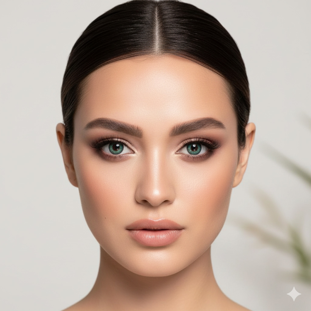لنز طبی رنگی رینبو سبز دوردار Green 211