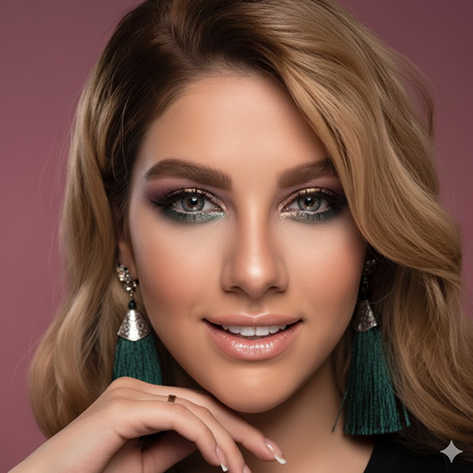 لنز رنگی رینبو طوسی عسلی دور دار Gray 306 - نمای دوم