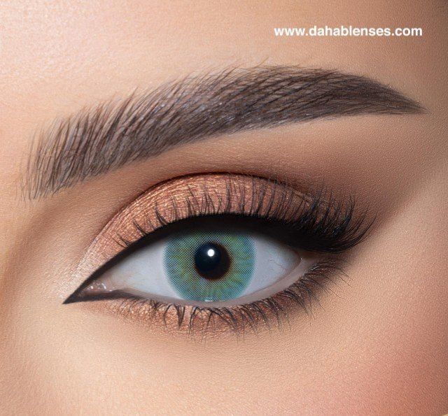 لنز رنگی دهم آبی اقیانوسی بدون دور Tiffany Blue - نمای دوم